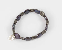 The Perfect Touch - Round Biwa Pearl and Pewter Bracelet
