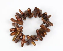 Jagged Tooth Biwa Pearl Elastic Bracelet