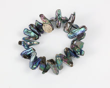 Jagged Tooth Biwa Pearl Elastic Bracelet