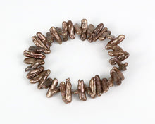 Jagged Tooth Biwa Pearl Elastic Bracelet