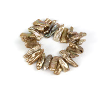 Jagged Tooth Biwa Pearl Elastic Bracelet