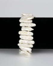 Jagged Tooth Biwa Pearl Elastic Bracelet