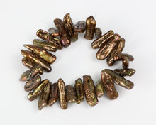 Jagged Tooth Biwa Pearl Elastic Bracelet