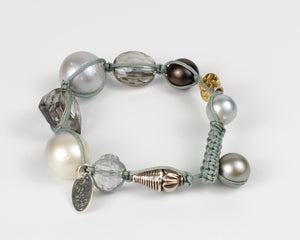 Haute Couture Knitted South Sea Tahitian Pearls Bracelet