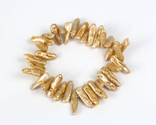 Jagged Tooth Biwa Pearl Elastic Bracelet