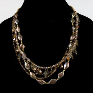 One of a Kind Exclusive and Exotic Beaded Multi Strand Necklace